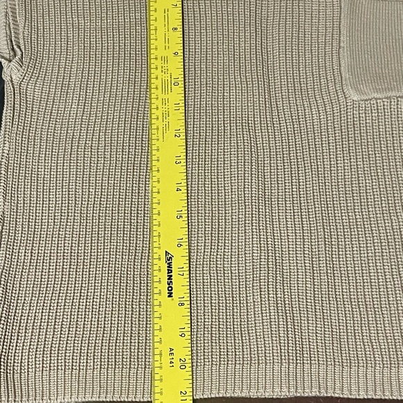 LILLUSORY Beige Knit Sleeveless Top, With Pocket, 100 % Cotton, Sz L - Picture 7 of 11